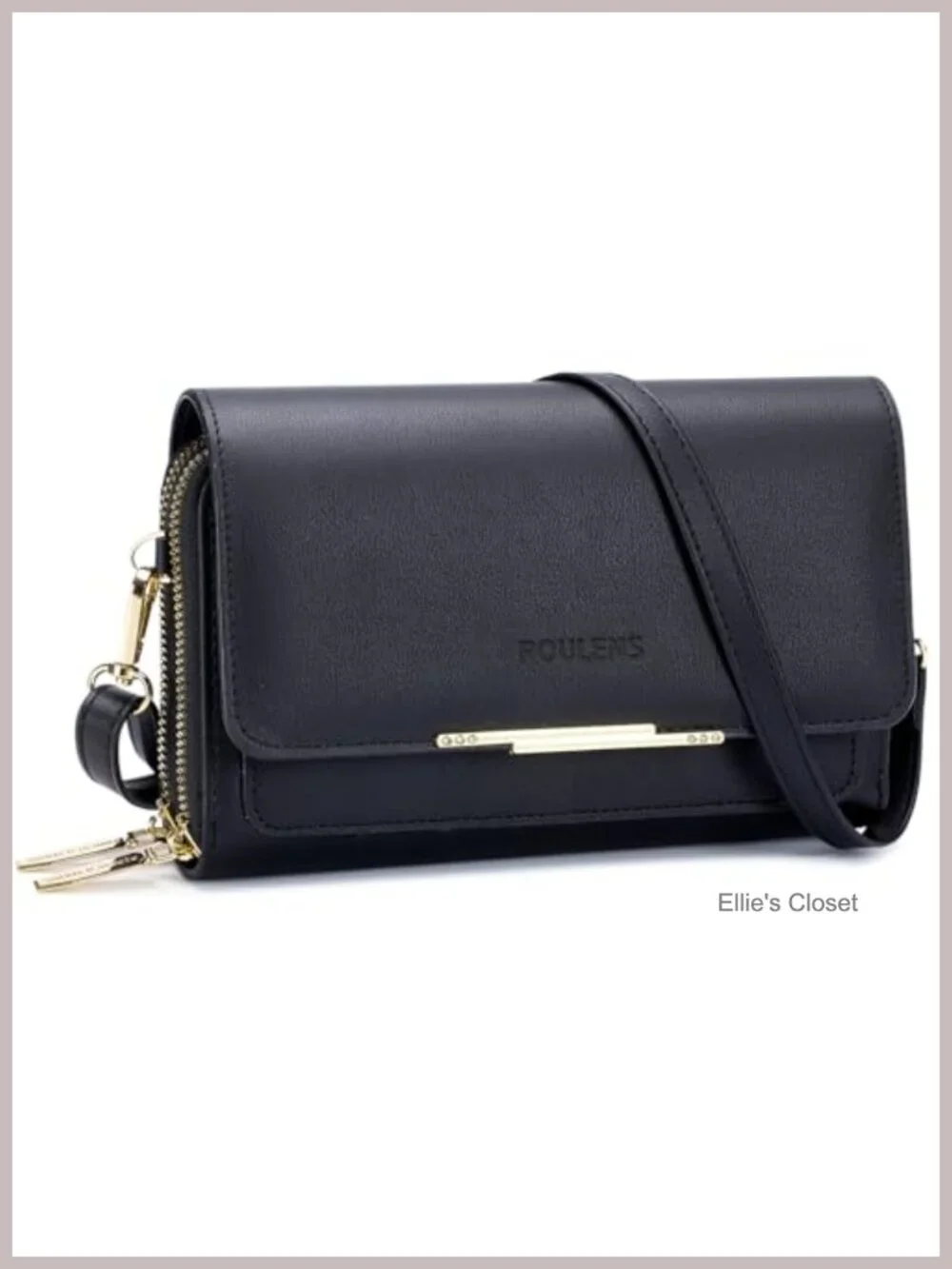 Roulens Small Crossbody Bag for Women PU Leather Shoulder Handbags Wallet Purse
